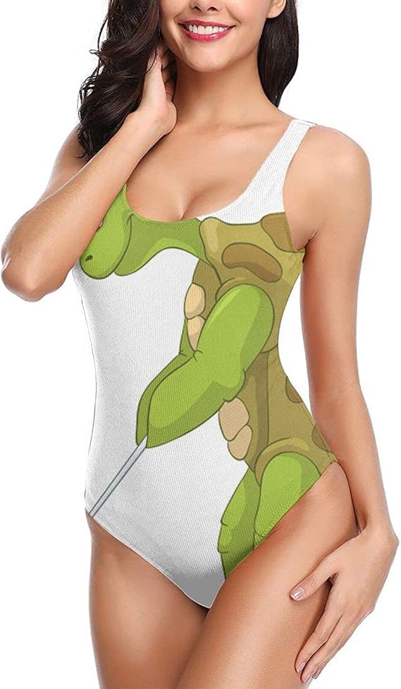 Amazon Sea Turtle Playing Golf Women s Swimsuit One Piece Halter 