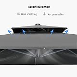 Purple Leaf 3.65m x 3.65m Garden Cantilever Parasol Gray view 4