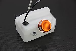 GTBRacing Petrol Fuel Gasonline Plastic Tank with Metal Cap for 1/5 RC Car HPI km rv baja 5b ss 5t 5sc Part (With Orange Cap)