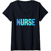 Women's Women Home Health Nurse Gifts For Womens Nursing Apparel V-Neck T-Shirt