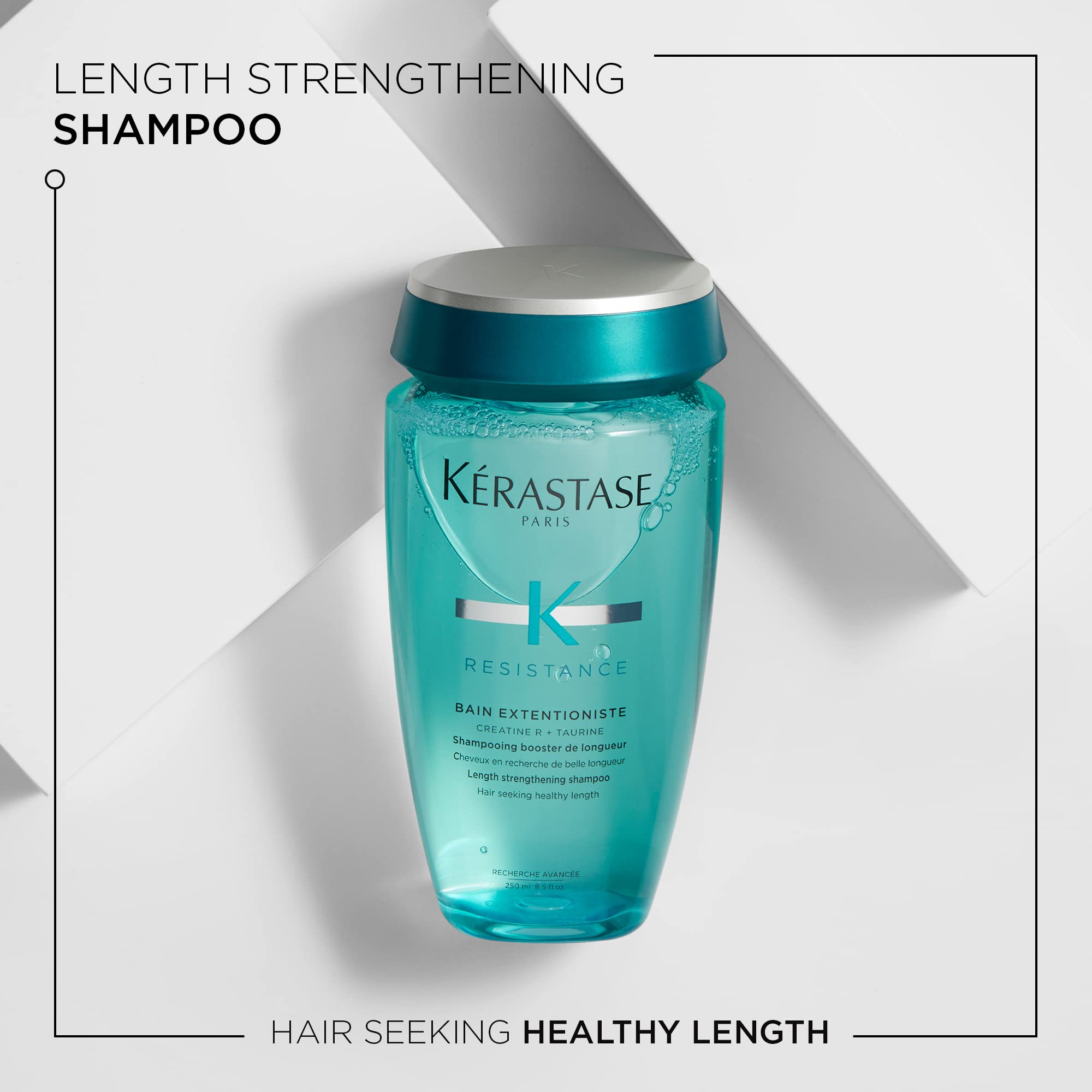 Kerastase Resistance Bain Extentioniste Shampoo - Length Strengthening Shampoo For Damaged Hair, Protects Hair and Scalp from External Aggressors