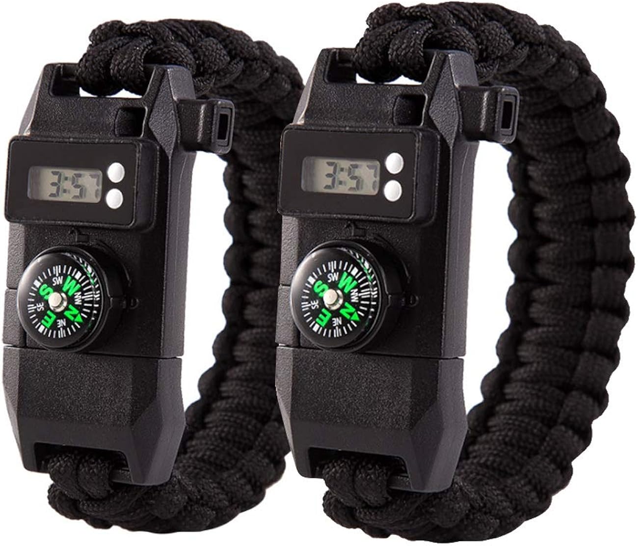 Mens Digital Sport Watch Small Face Paracord Watches for