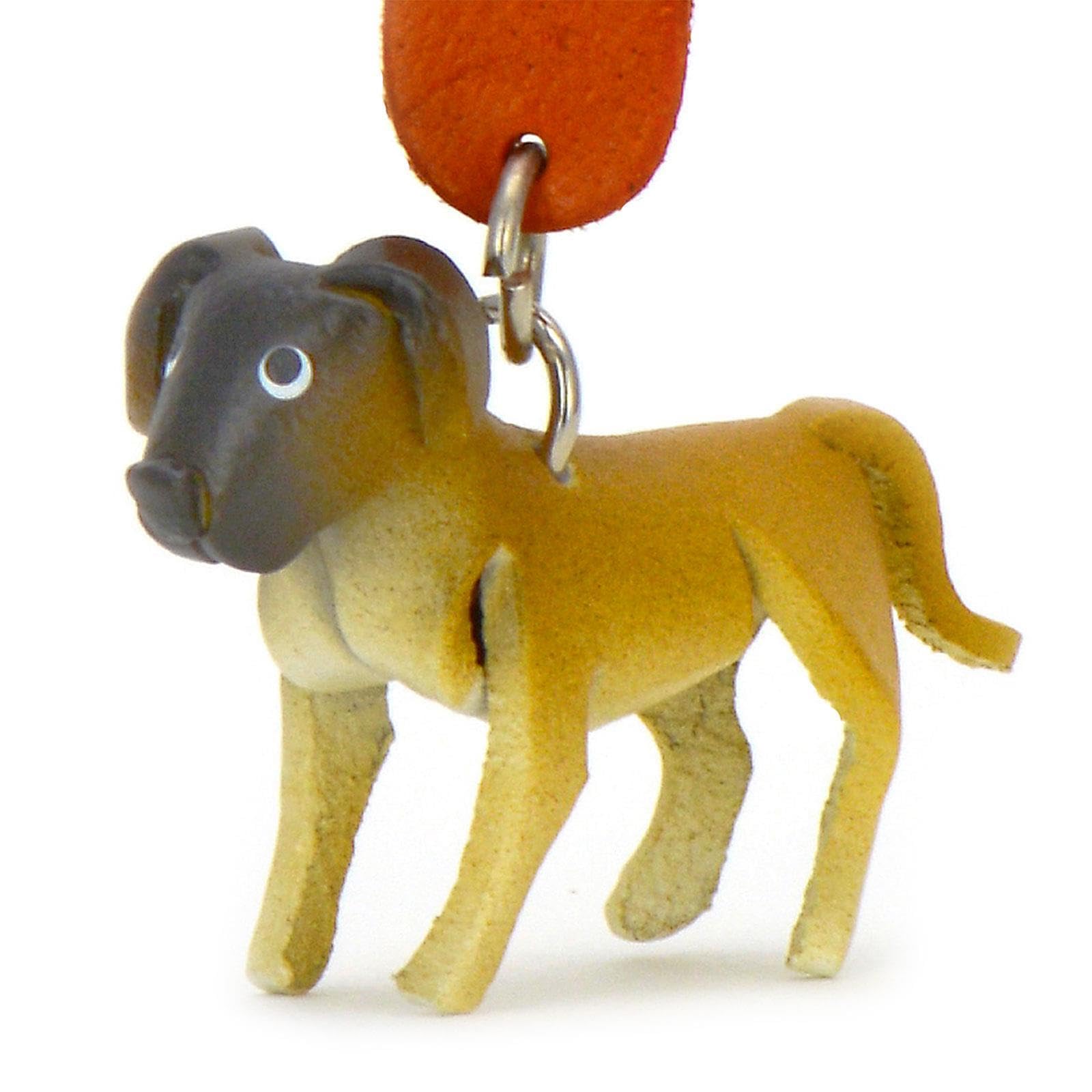 MONKIMAU Leather Keyring Great Dane Dog