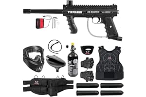 Maddog Tippmann 98 Custom Paintball Gun Marker & Accessory Starter Packages [HPA] | Marker, 48ci/3000psi Compressed Air Tank, Mask, Hopper, Pods, Harness & Protective Gear Options