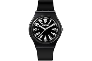 VAVC Waterproof Nurse Watch for Medical Students,Doctors,Women,Men with Second Hand and Military Time,Easy to Read Dial,Comfortable Silicone Band.