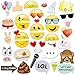 Emoji Photo Booth Props(38Counts),Konsait Funny Emoji-Icon Smiley Face Photo Booth with Sticks Party Camera Props for Birthday Party Favor Supplies Decoration Wedding Reunion Party Accessroies