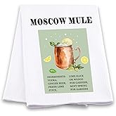 JXGZSO Moscow Mule Lover Gift Moscow Mule Cocktail Kitchen Towel Cocktail Dishes Towel Bachelorette Party Gift (Moscow Mule Towel)