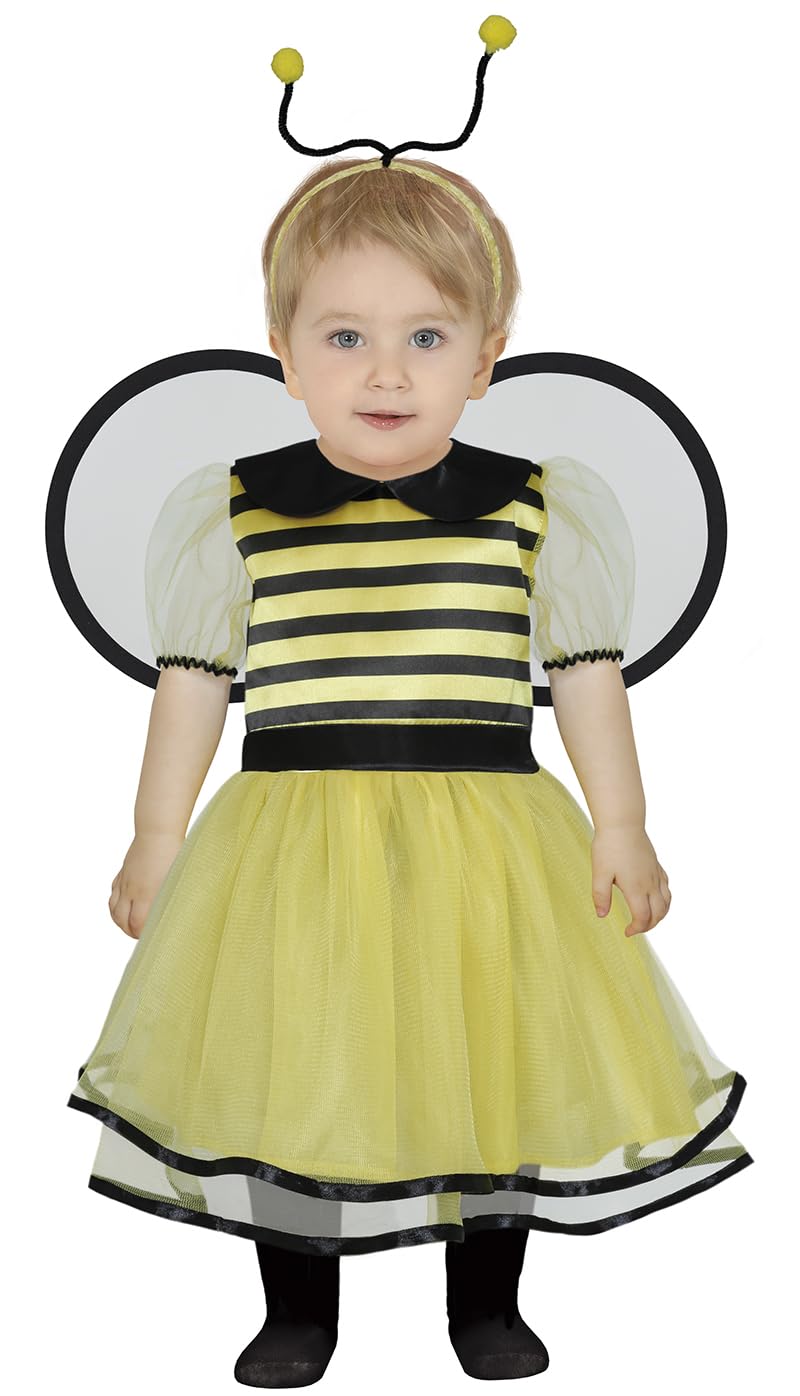 FIESTAS GUIRCA | Baby Bee Fancy Dress Costume (18-24 Months) - Dress, Wings and Headband - Insect Costumes for Halloween, Carnival and Fancy Dress Parties - Ideal for Baby Girls - Yellow and Black