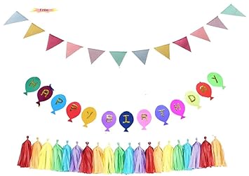 Buy Asm Party Brand Happy Birthday Banner Bunting Balloon And