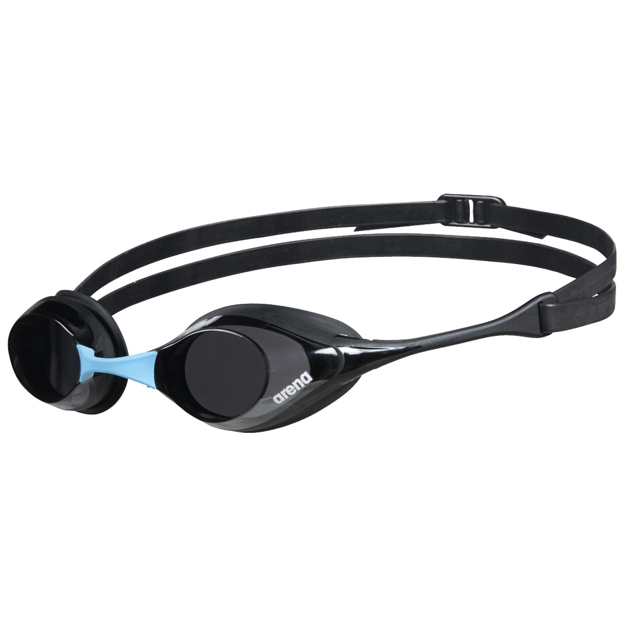 ARENA Cobra Original Swipe Unisex Adult Racing Swimming Goggles, Swimming Pool Goggles with UV Protection Anti-Fog Lenses, 4 Interchangeable Nose Bridges