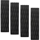 Surfboard Traction Pads, 4Pieces Black Surfing Front Traction Anti-Slip Pad for Surfboards, Skimboards, Shortboards, Longboards and Kayak