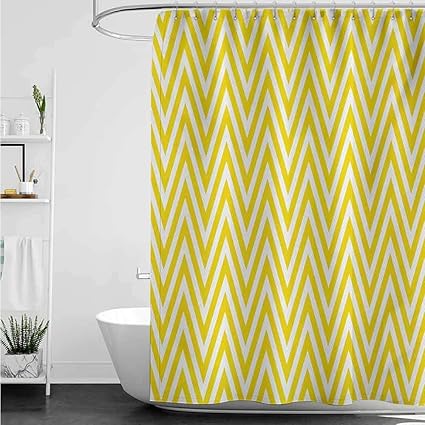 Amazon Com Homecoco Shower Curtains Kate Spade Yellow Chevron