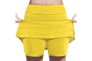 Girls 2026 Tennis Skort High Waisted Athletic Skirt Built in Shorts Stretch Running Golf Activewear Mini Bottom