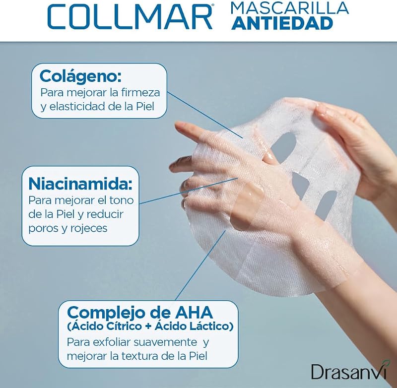 Colageno Drasanvi Collmar Mascarilla Facial Marino Con Acido Hialuronico