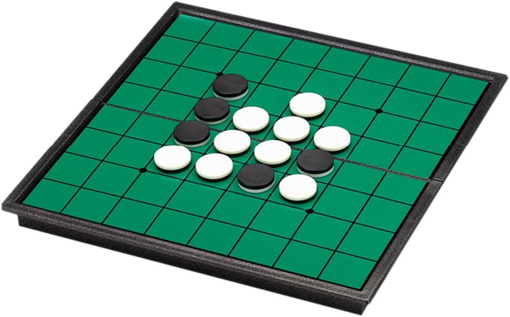 Vicoki Magnetic Othello Reversi Classic Game with Foldable Board, 25cm