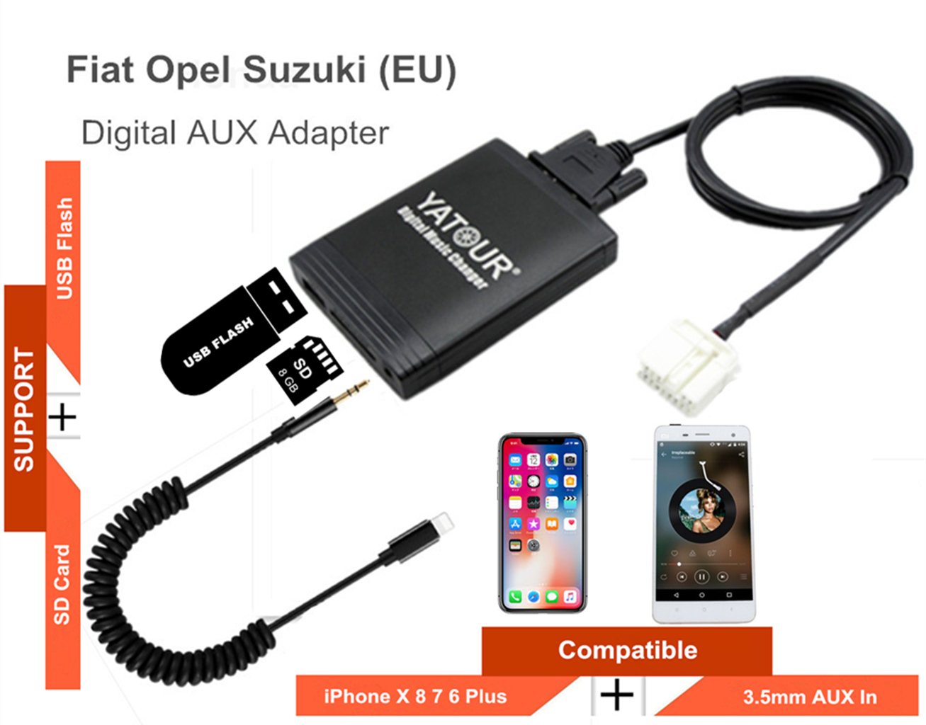 Suzuki Stereo AUX Adapter, Digital Car Audio Input Amazon.co.uk