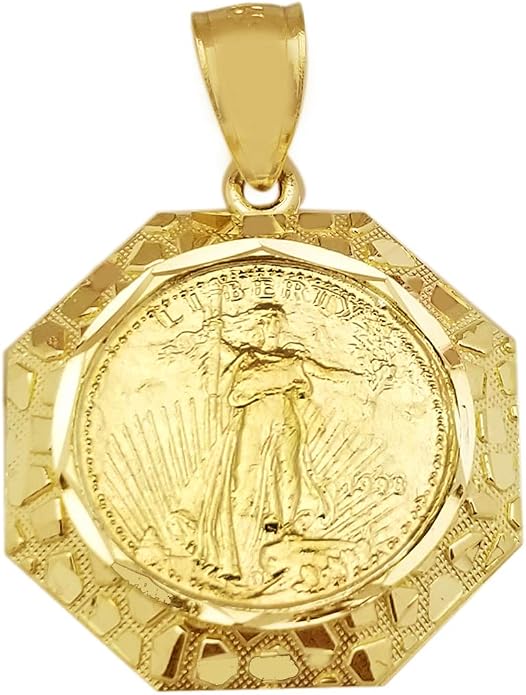 AMZ Jewelry 10K Yellow Gold Walking Liberty