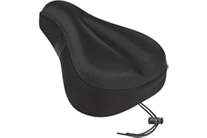 MXMXK Bike Seat Cushion, Comfortable Bicycle Saddle Cover for Indoor and Outdoor Cycling, Padded Gel Cover for Exercise, Mountain & Road Bikes, Universal Fit for Peloton & Stationary Bikes