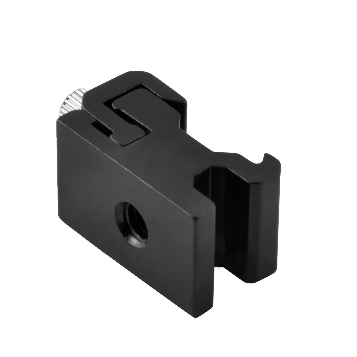 pangshi Black Metal Cold Shoe Flash Stand Adapter with 1/4-inch -20 Tripod Screw (4 Packs)