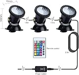 Lychee RGB Waterproof Underwater Spot Lights Set of 3 with Remote DC12V view 6