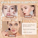 AOOWU Flat Top Foundation Brush Premium Multifuntional Makeup Tool view 6