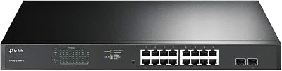 TP-Link 16-Port Gigabit PoE+ Switch 192W 2 SFP Easy Smart TL-SG1218MPE