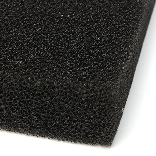 K&A company 50x50x4cm Black Aquarium Biochemical Cotton Filter Foam Fish Tank Sponge Pads, 1