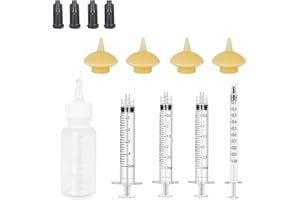 Xuanda Mini Pet Feeding Bottle and Syringes with Nipples for Small Cat Dog Animals,Kittens, Puppies, Rabbits, Small Animals, Squirrel (Model 5)