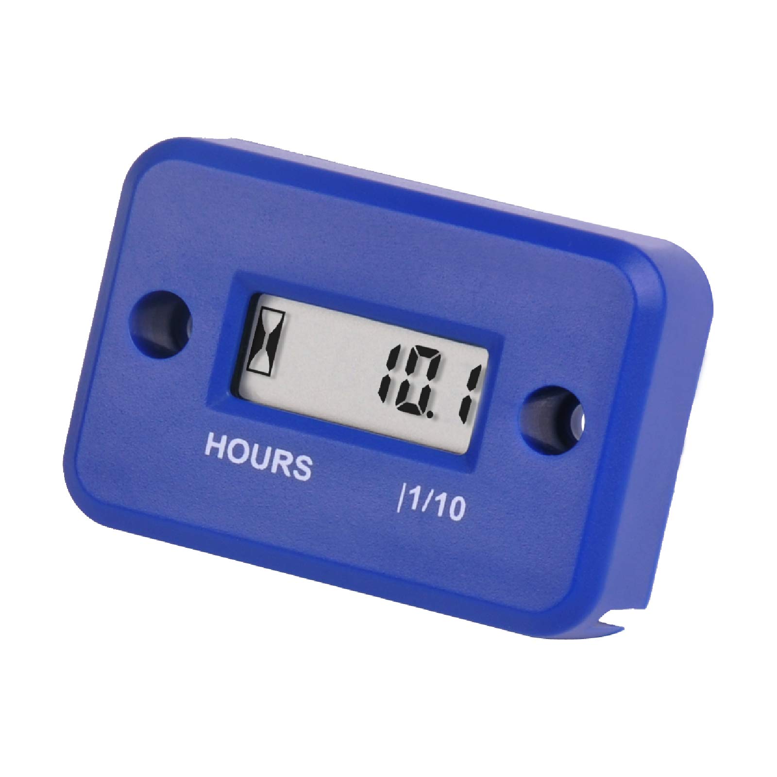 Jayron Digital LCD Inductive Hour Meter Hourmeter Waterproof for Marine Boat SnowBlower Inverter Generator Lawn Mower and Small Gas Engine(HM006A-M4, Blue)