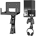 BracNova Wall Mount Kit for Xbox Series X-Steel Wall Mount Shelf Stand with Detachable Controller Holder and Headphone Hook-Safely Store Your Xbox X Console Near or Behind Your TV