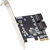 IO CREST 4 Port SATA III PCI-e 3.0 x1 Expansion Card Non-Raid with Low Profile Bracket ASMedia 1064 SI-PEX40156