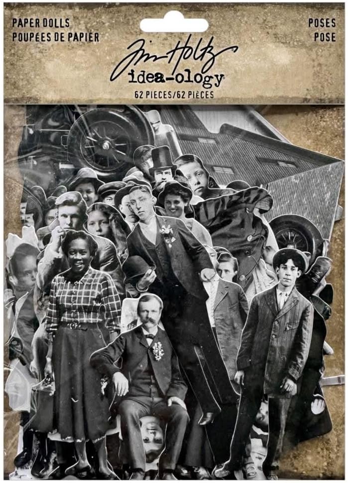 Tim Holtz Idea-ology Paper Dolls Poses 62 Pieces Collage Mixed Media Crafting