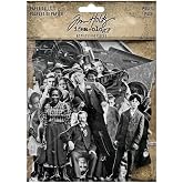 Tim Holtz Idea-Ology Paper Doll Poses (TH94376) | Black and white | 100% Paper | Various Sizes | 62 pieces