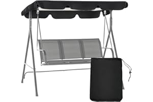 ABIPHOP Patio Swing Canopy Replacement Top, 65x45/75x45/78x47 Outdoor 2/3 Seater Porch Swing Canopy Cover, Reinforced Edges Rip Proof UV Block Sun Shade 420D Waterproof for Garden Yard Park Porch Seat (78x47)