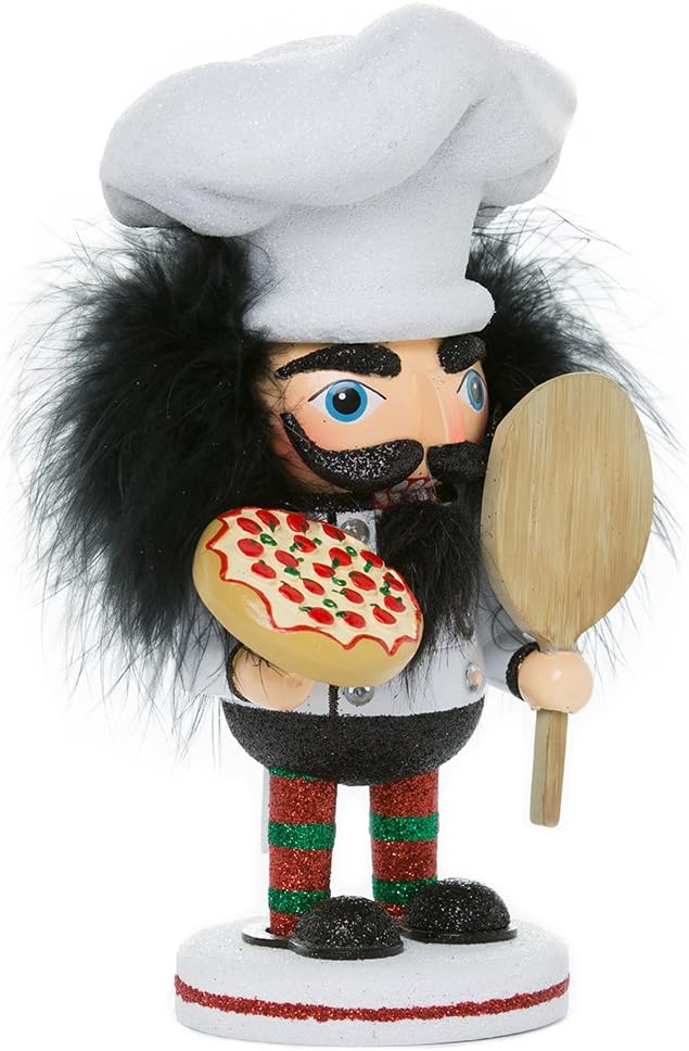 Nutcrackers - Kurt S. Adler 8-Inch Hollywood Pizza Guy Nutcracker, White