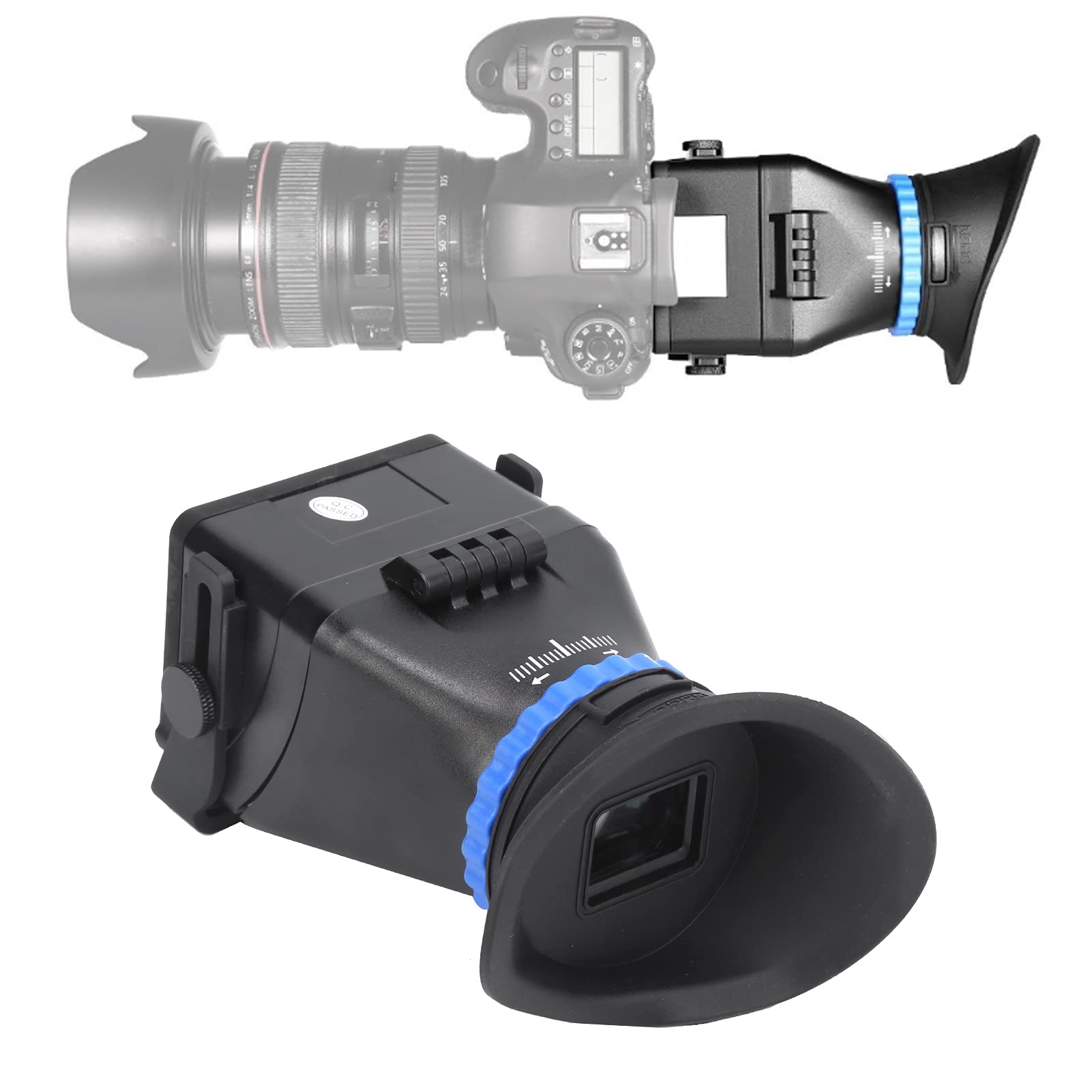 Akozon 3X Camera Viewfinder, Camera LCD Viewfinder with 3in/3.2in Screen, LCD Screen View Finder Extender ST‑1 Camera Screen Viewfinder for Camera Camcorder SLR Viewfinder