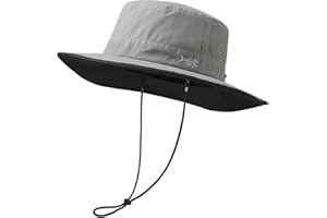 BASSDASH UPF 50+ Water-Resistant Fishing Bucket Hat with Laser Perforated Mesh Adjustable for Men Women Outdoor Hiking