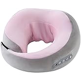 TREVEX Neck Massager with Heat - Deep Tissue Neck Pain Relief U-Shape Design Electric Massager Pillow for Travel Office Home Shiatsu Neck Massager Gifts for Men Women Dad Mom, Pink