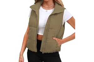Womens Puffer Vest, Casual Sleeveless Puffer Vest Outwear Coat