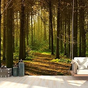 Wall Mural Forest Removable Wallpaper Wall Sticker for Bedroom Living Room - 66x96 inches