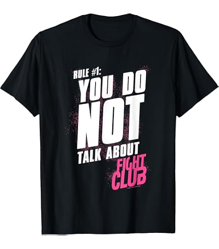 Amazon.com: Fight Club You Don't Talk About Fight Rules Big Chest