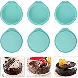 6-Pack Silicone Cake Molds 4 Inch Round Silicone Cake Pans Green Baking Pan Set Silicone Baking Mold DIY Rainbow Cakes and Ro