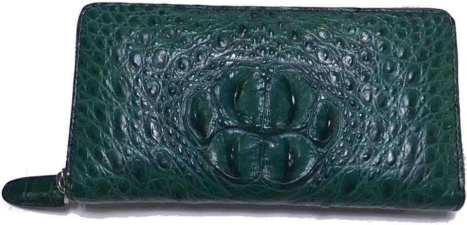 Crocodile Leather Zipper Wallet