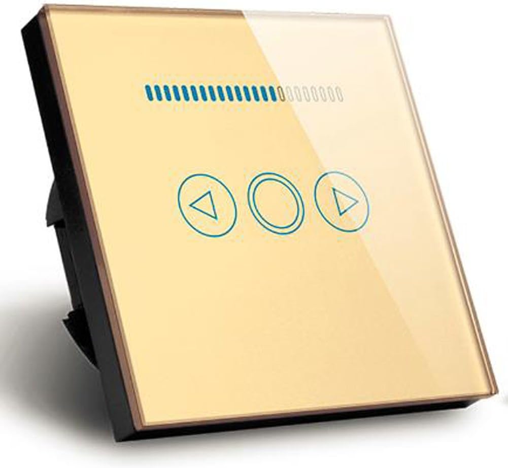 500 W LED Dimmer Switch with Tempered Glass Touch Screen European Standard, gold