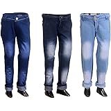 Guchu Boys Slim Jeans, Pack of 3(H2-LB-DB-BL-B-P)