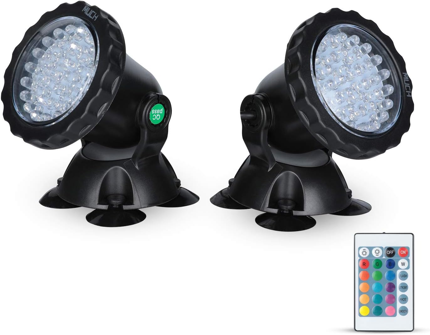 MUCH Underwater Pond Light with Remote Control IP 68