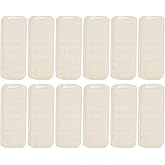 ALVABABY 12PCS Newborn Cloth Diaper Inserts - 4 Layers, Reusable, Overnight 12SMB