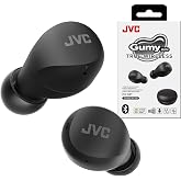 JVC Gumy Mini HAA6TB True Wireless Earbuds, Black | Up to 23 Hours Battery Life, Neodymium Magnet Driver, IPX4 Water Resistance, Compact and Lightweight