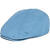 BOTVELA Men Cotton Twill Newsboy Flat Ivy Driving Hat Fitted Cap