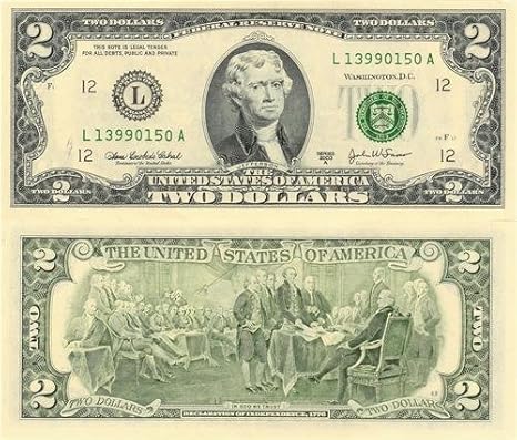 Amazon 2ドル札光沢ポスター写真2つ現金お金通貨jefferson 4 X6 アートフレーム ポスター オンライン通販